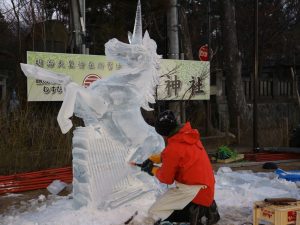 国宝松本城氷彫フェスティバルプレイベント始まりました！