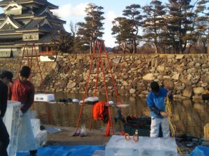 2020 Matsumoto Castle Ice Sculpture Festival: Warming Up