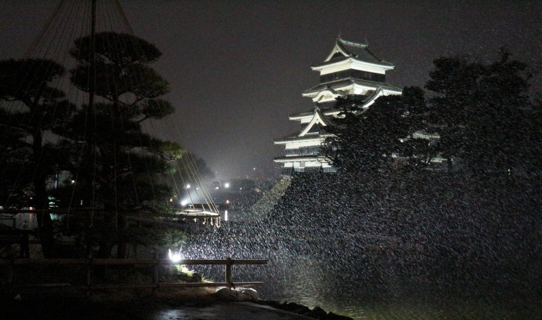 雪と光の街