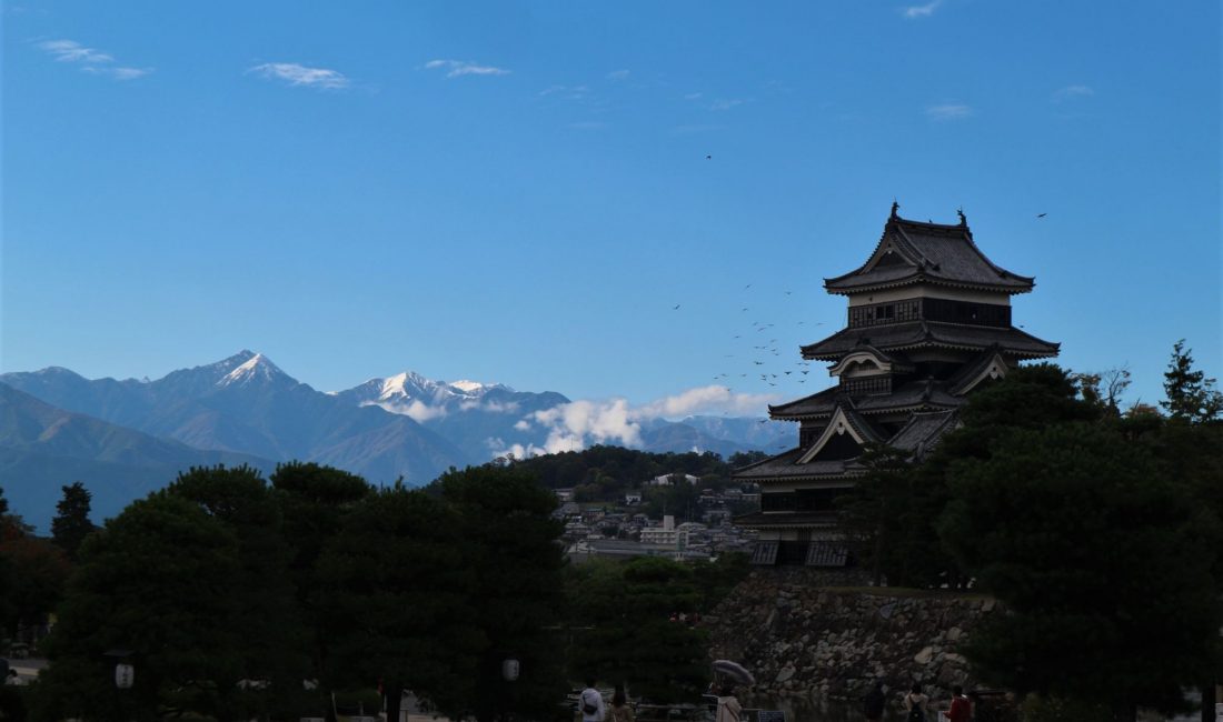 北アルプス初冠雪2020
